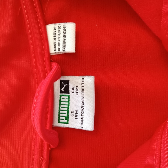 Puma Track Suit Red/Black/White Infant Size 18 Months - Picture 6 of 7